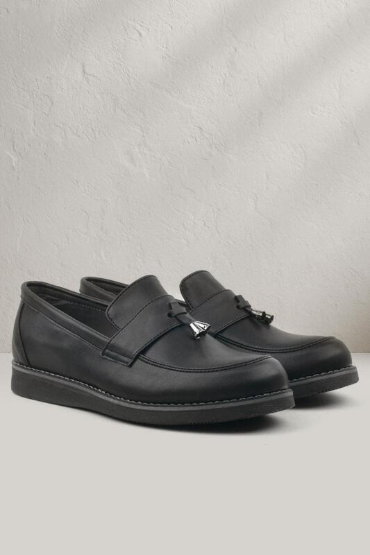 Rakerplus Siyah Mat Loafer Klasik Çocuk Ayakkabısı - 1