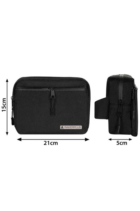 Rakerplus Siyah Unisex Minimal 21x15x5 cm Bel ve Göğüs Çantası - 3