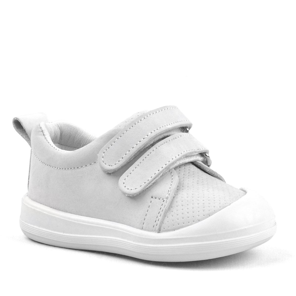 Rakerplus Sonic Hakiki Deri Beyaz Cırtlı Anatomik Bebek Spor Ayakkabı Sneaker - 1