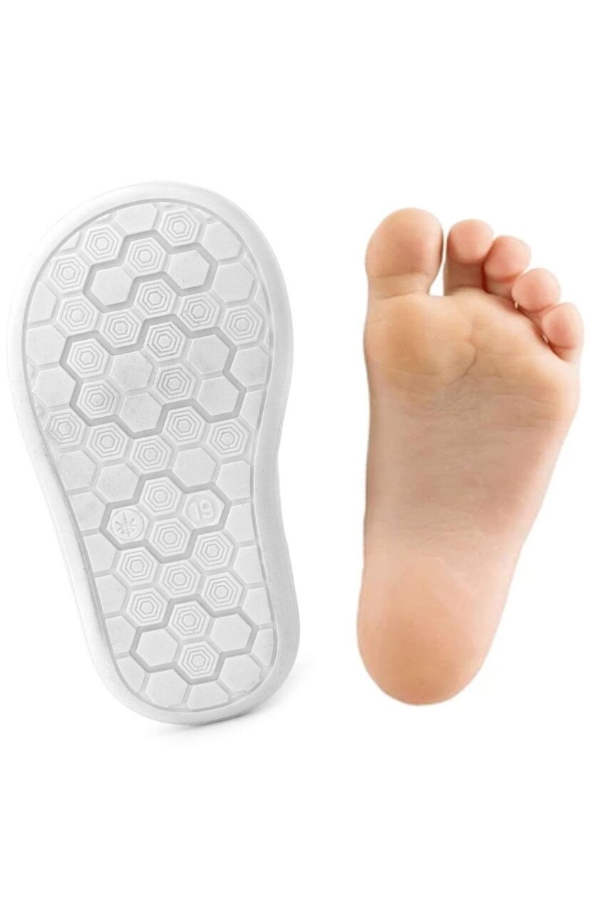 Rakerplus Sonic Hakiki Deri Beyaz Cırtlı Anatomik Bebek Spor Ayakkabı Sneaker - 7