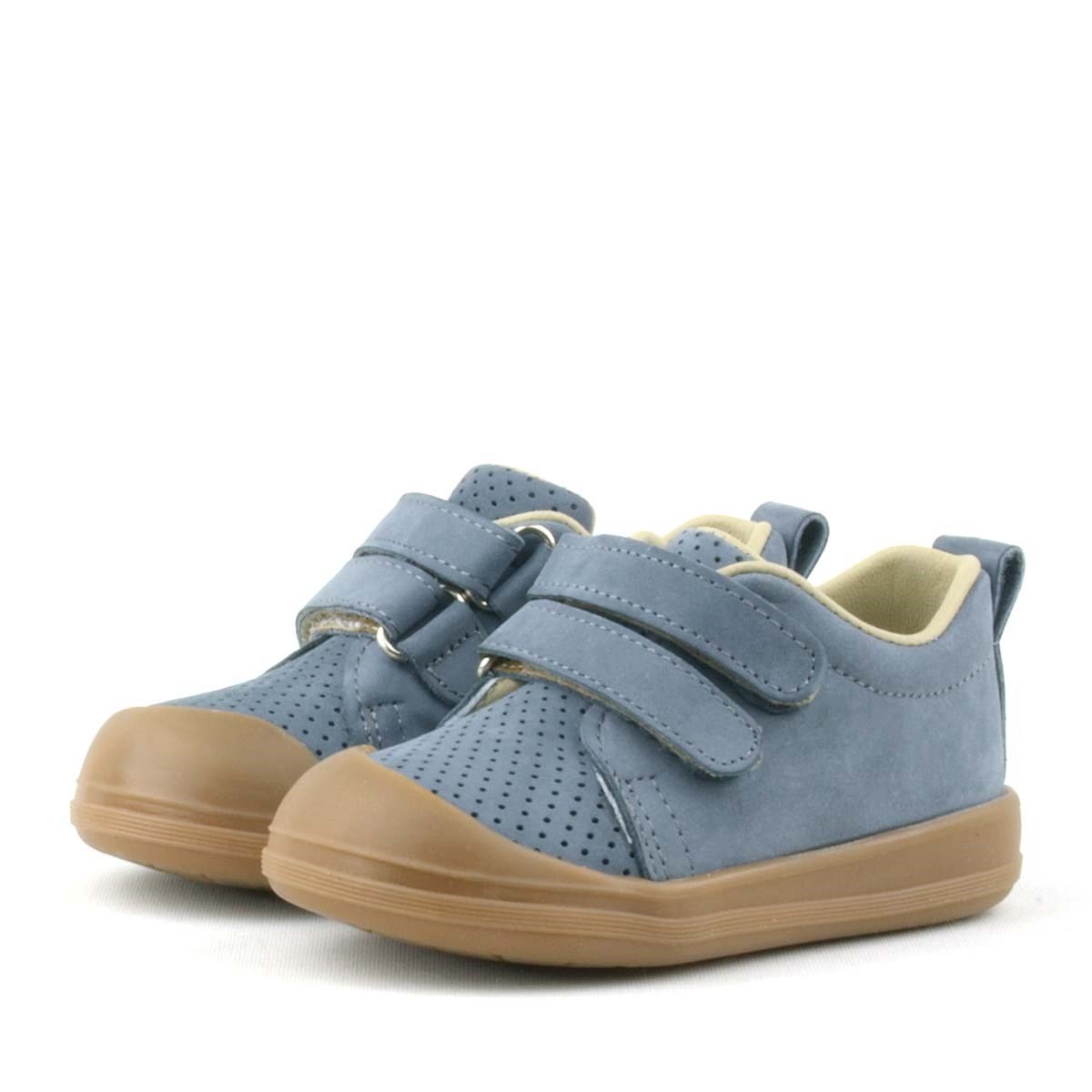 Rakerplus Sonic Hakiki Deri Gri Cırtlı Anatomik Bebek Spor Ayakkabı Sneaker - 4