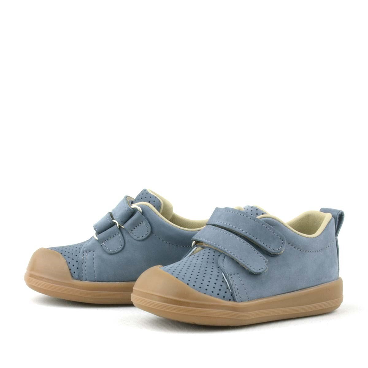 Rakerplus Sonic Hakiki Deri Gri Cırtlı Anatomik Bebek Spor Ayakkabı Sneaker - 5