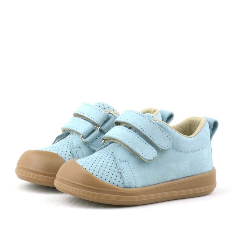 Rakerplus Sonic Hakiki Deri Mavi Cırtlı Anatomik Bebek Spor Ayakkabı Sneaker - 4