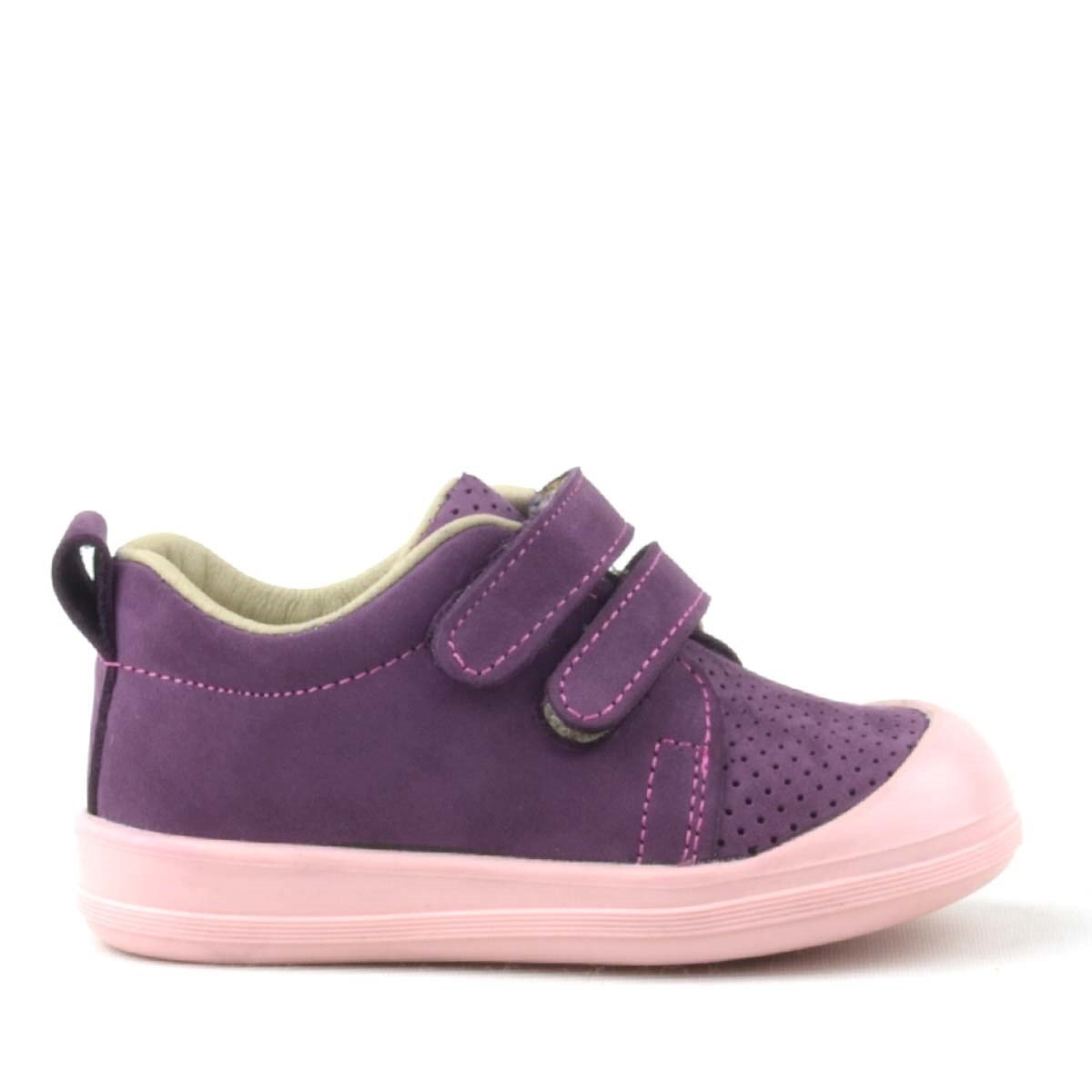 Rakerplus Sonic Hakiki Deri Mor Cırtlı Anatomik Bebek Spor Ayakkabı Sneaker - 2