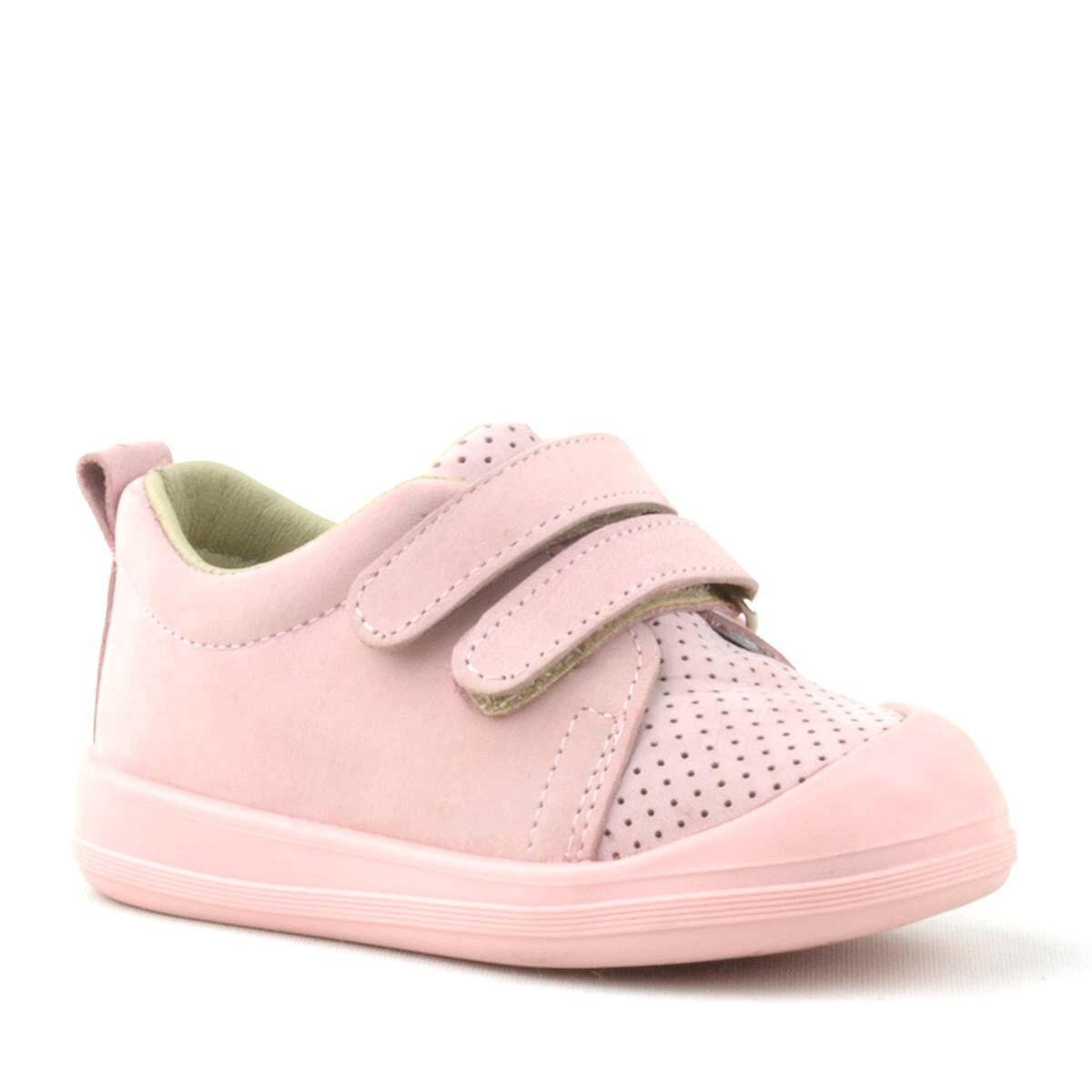 Rakerplus Sonic Hakiki Deri Pembe Cırtlı Anatomik Bebek Spor Ayakkabı Sneaker - 1