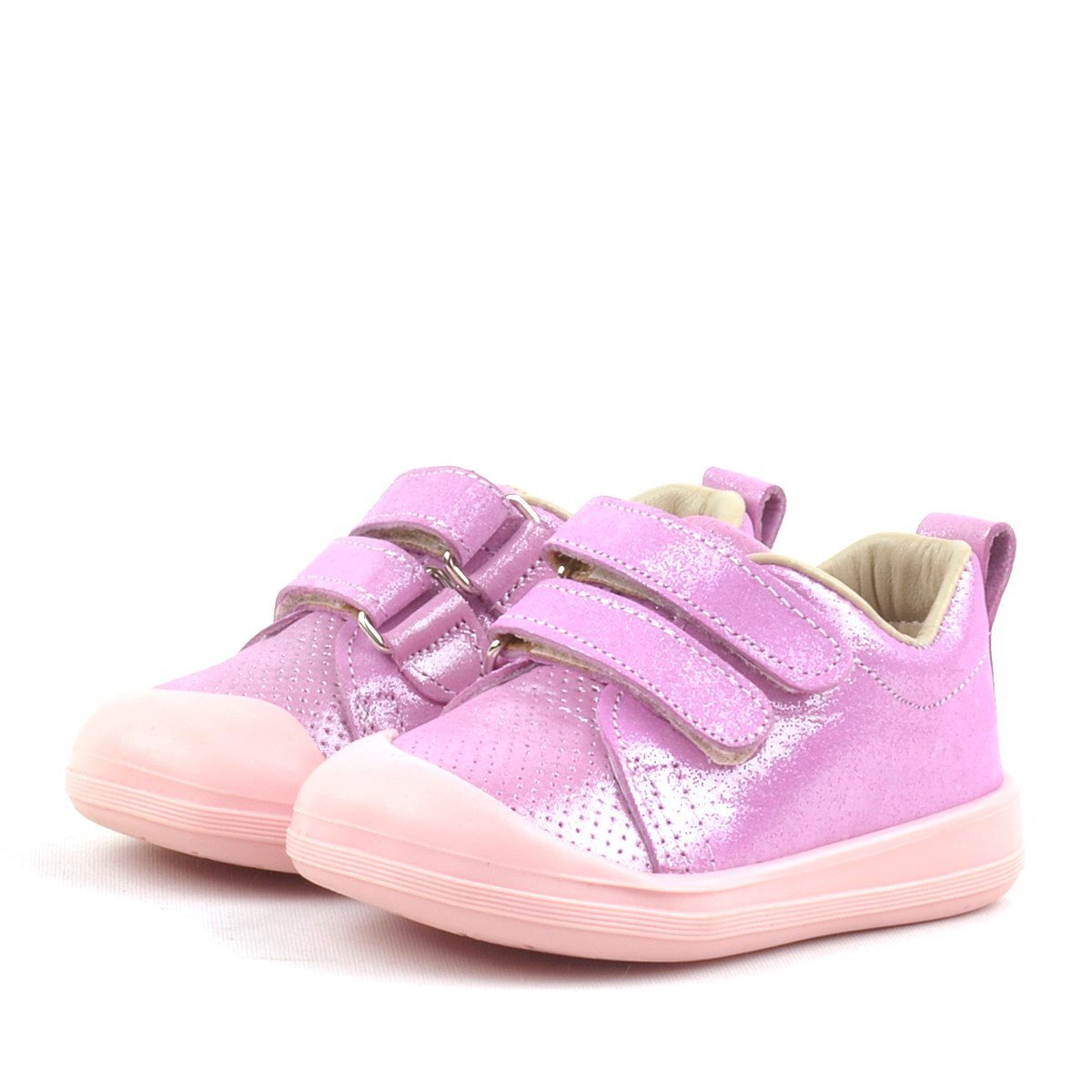 Rakerplus Sonic Hakiki Deri Pembe Işıltılı Anatomik Bebek Spor Ayakkabı - 4