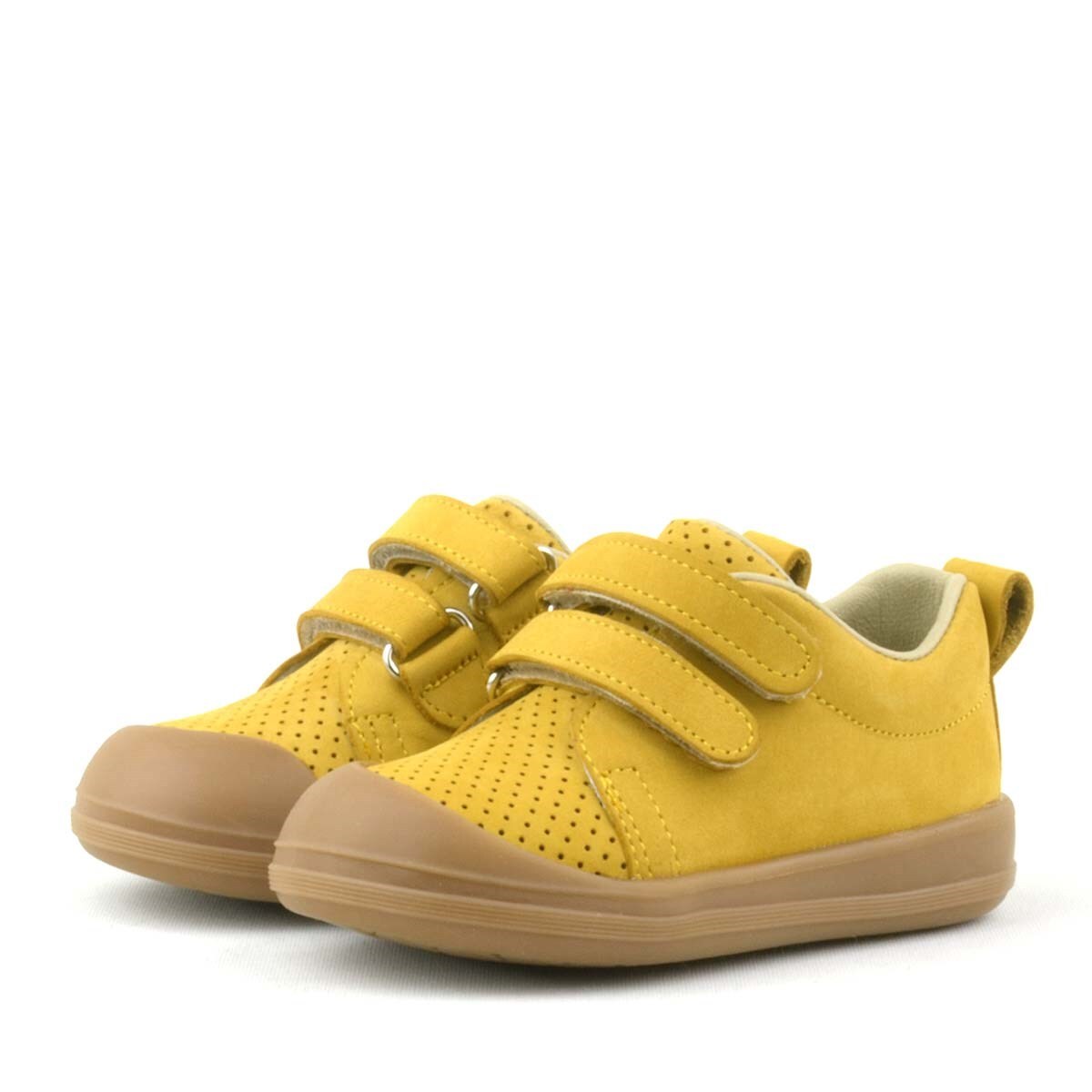 Rakerplus Sonic Hakiki Deri Sarı Cırtlı Anatomik Bebek Spor Ayakkabı Sneaker - 4