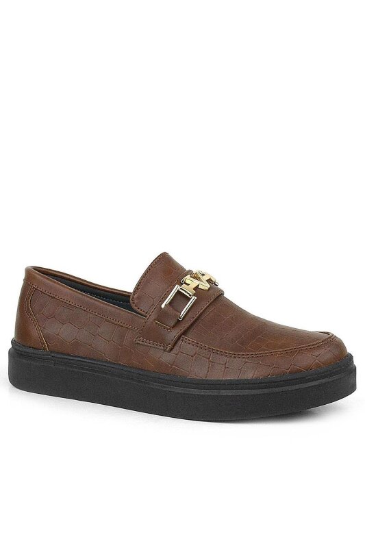 Rakerplus Taba Tokalı Loafer Çocuk Klasik Ayakkabı - 1