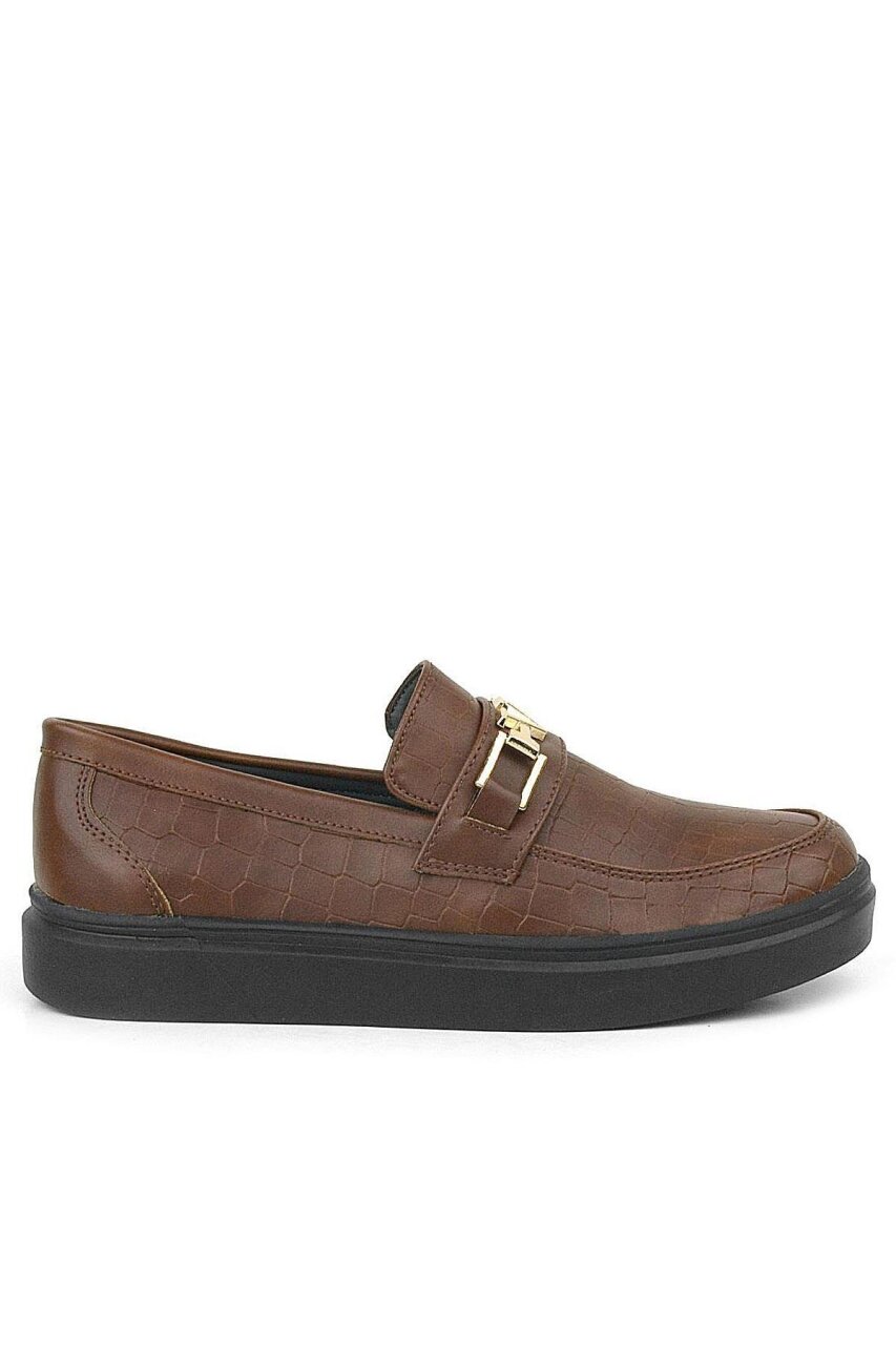 Rakerplus Taba Tokalı Loafer Çocuk Klasik Ayakkabı - 2