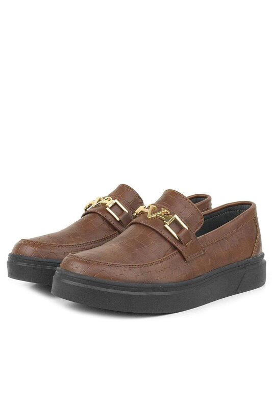 Rakerplus Taba Tokalı Loafer Çocuk Klasik Ayakkabı - 3
