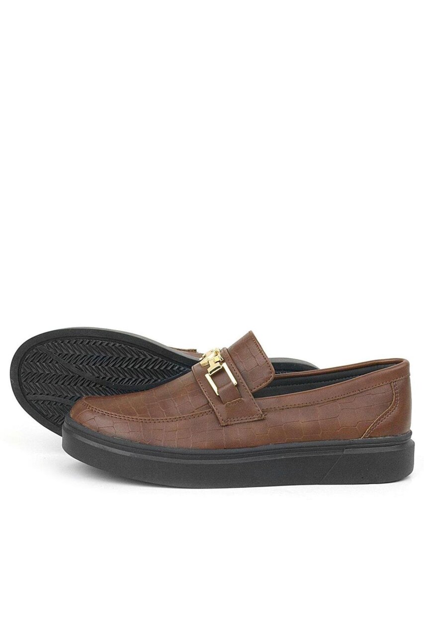 Rakerplus Taba Tokalı Loafer Çocuk Klasik Ayakkabı - 4