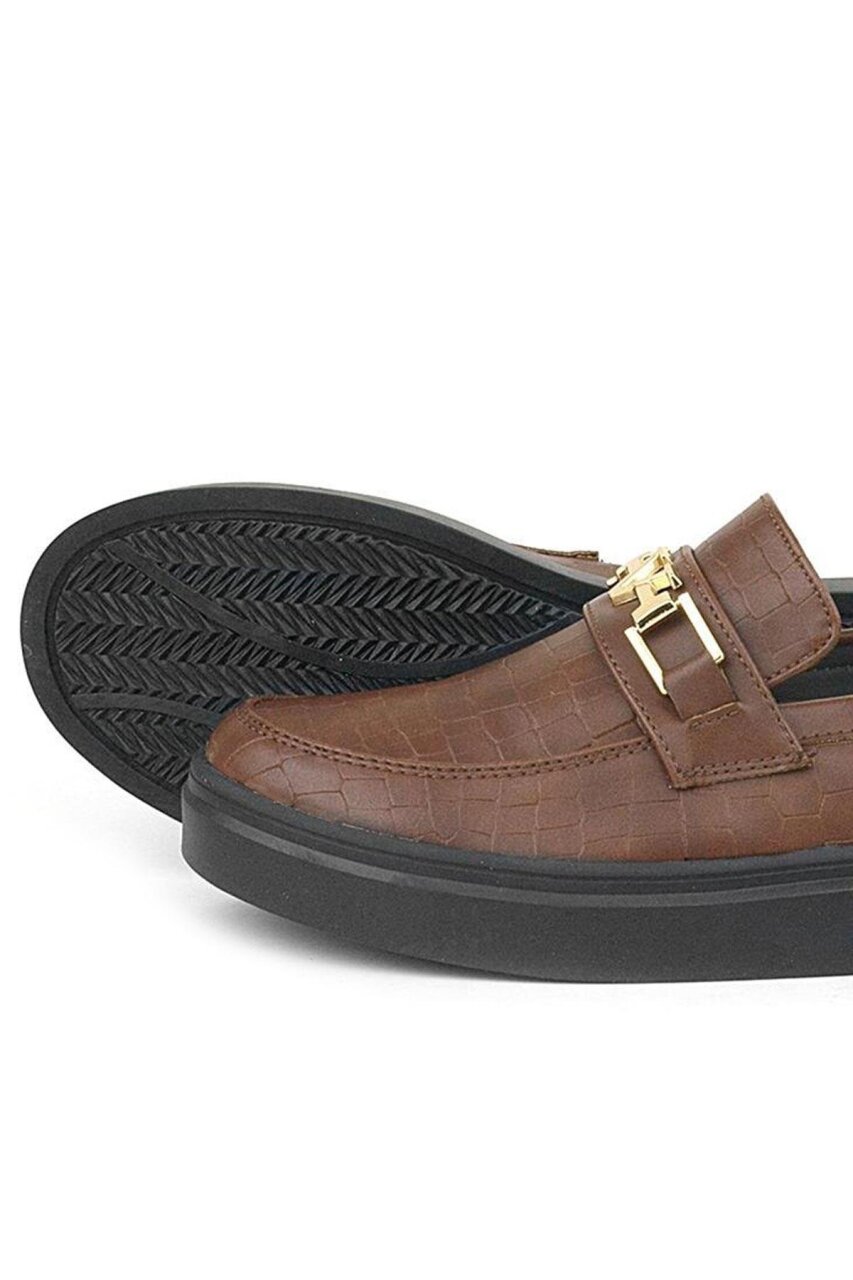 Rakerplus Taba Tokalı Loafer Çocuk Klasik Ayakkabı - 5