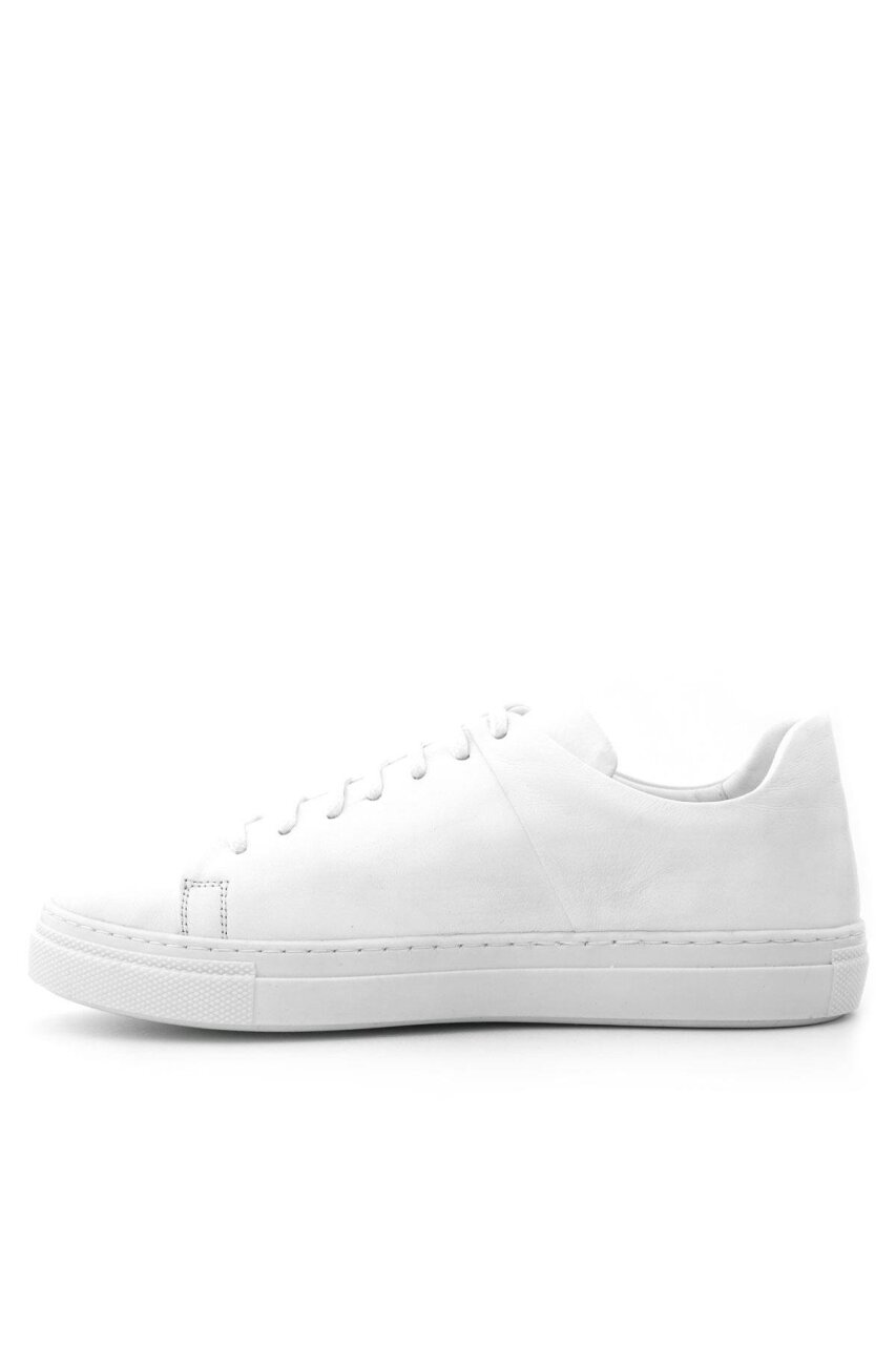 Rakerplus Tbons Özel Tasarım Beyaz Hakiki Deri Kadın Bağcıklı Sneaker Ayakkabı - 4