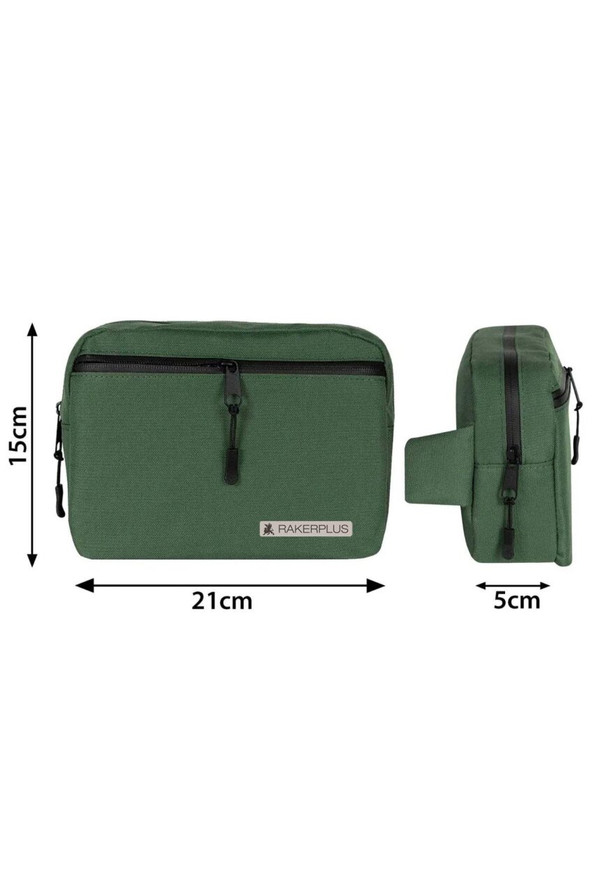 Rakerplus Yeşil Unisex Minimal 21x15x5 cm Bel ve Göğüs Çantası - 4