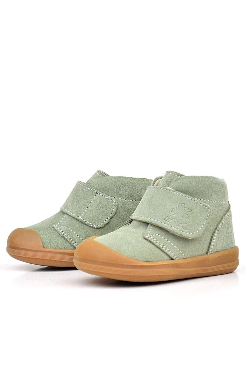 Rakerplus Yoohoo Hakiki Deri Açık Yeşil Cırtlı Unisex Bebek Bot - 4