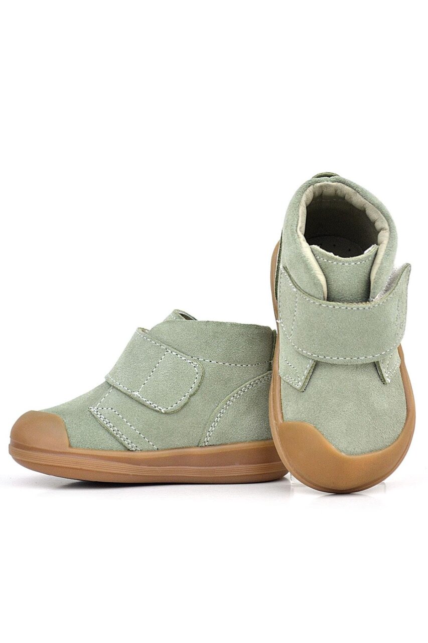 Rakerplus Yoohoo Hakiki Deri Açık Yeşil Cırtlı Unisex Bebek Bot - 6