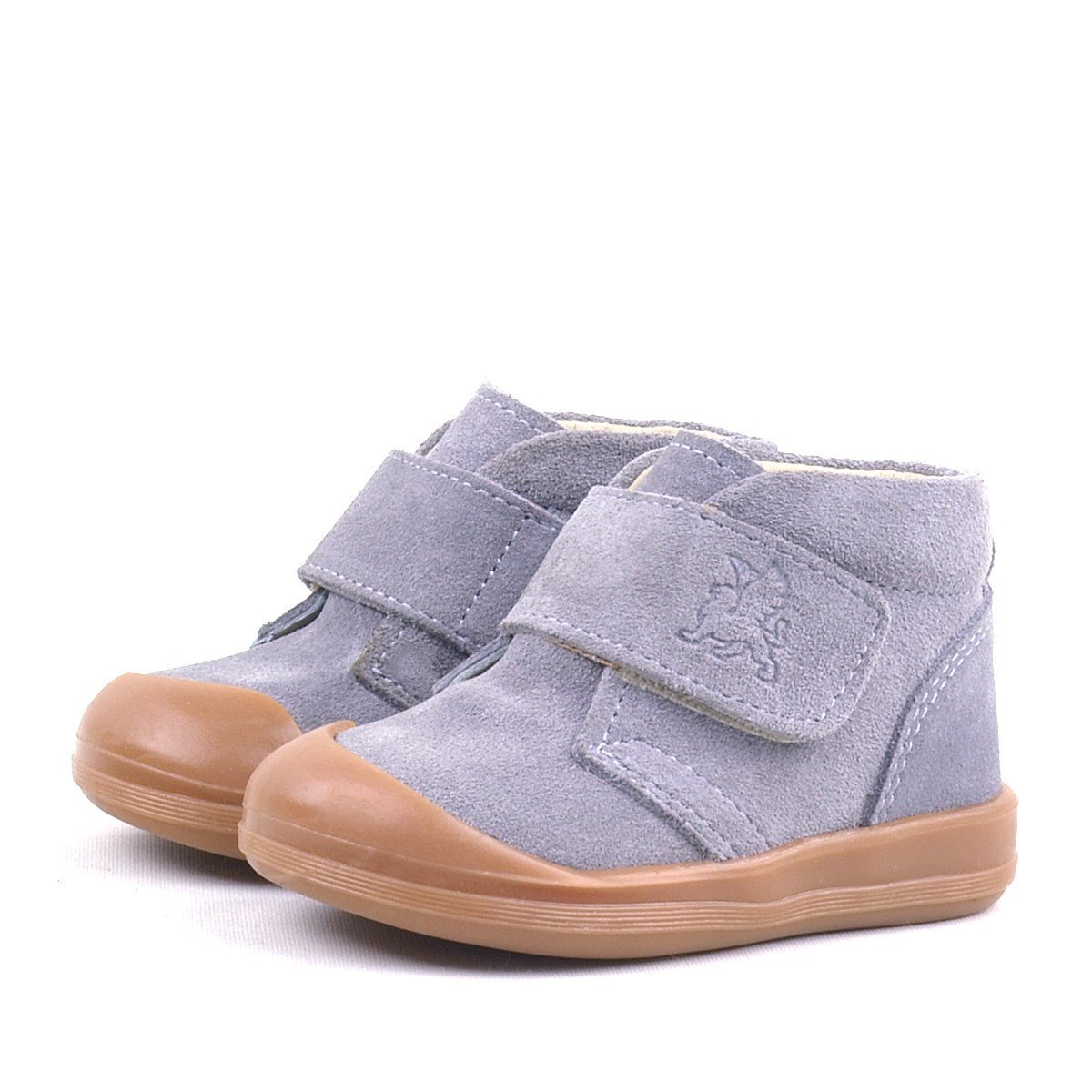 Rakerplus Yoohoo Hakiki Deri Gri Cırtlı Unisex Bebek Bot - 4