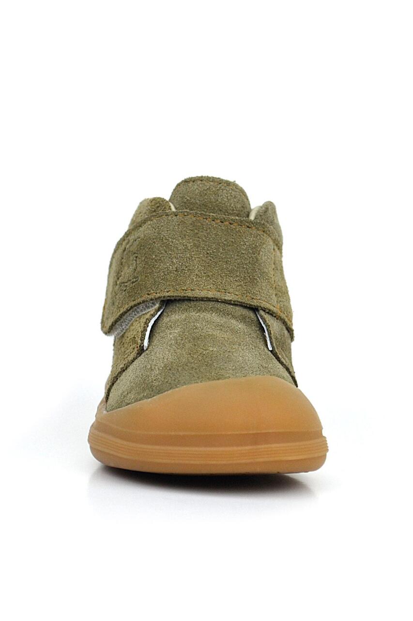 Rakerplus Yoohoo Hakiki Deri Haki Yeşil Cırtlı Unisex Bebek Bot - 3