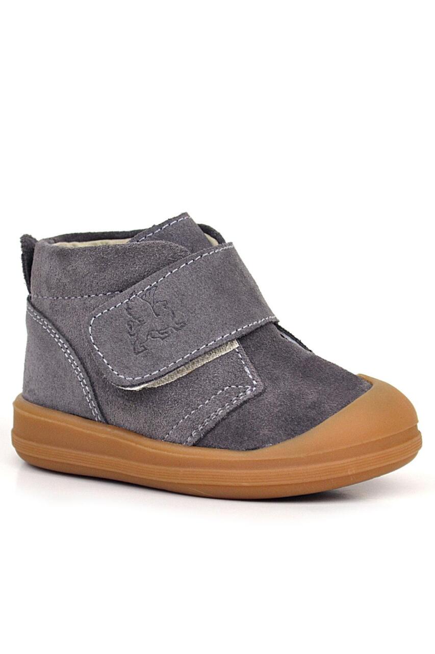 Rakerplus Yoohoo Hakiki Deri Koyu Gri Cırtlı Unisex Bebek Bot - 1