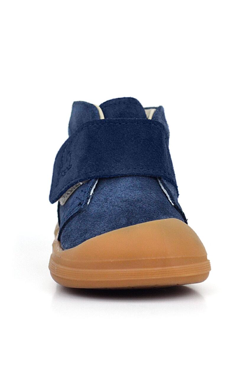Rakerplus Yoohoo Hakiki Deri Koyu Lacivert Cırtlı Unisex Bebek Bot - 2