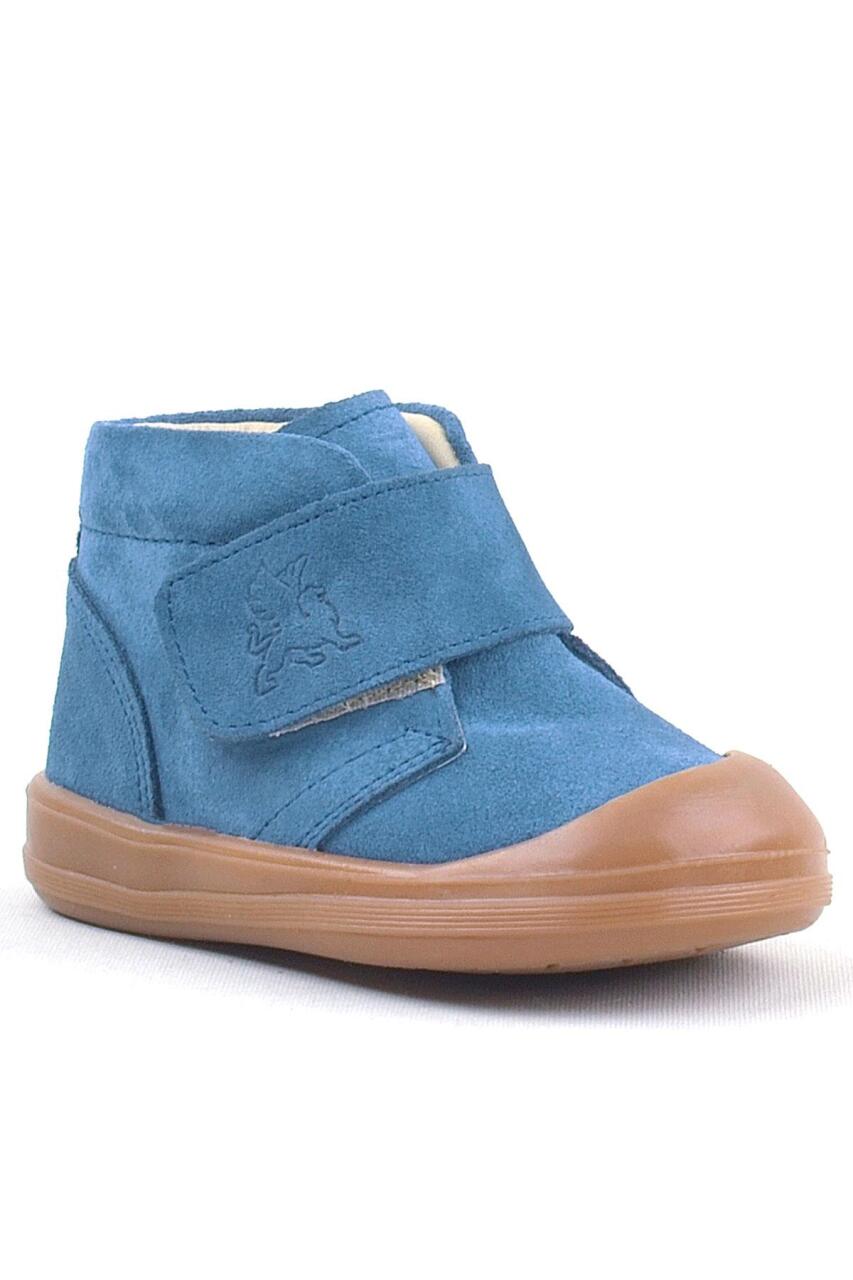 Rakerplus Yoohoo Hakiki Deri Mavi Cırtlı Unisex Bebek Bot - 1