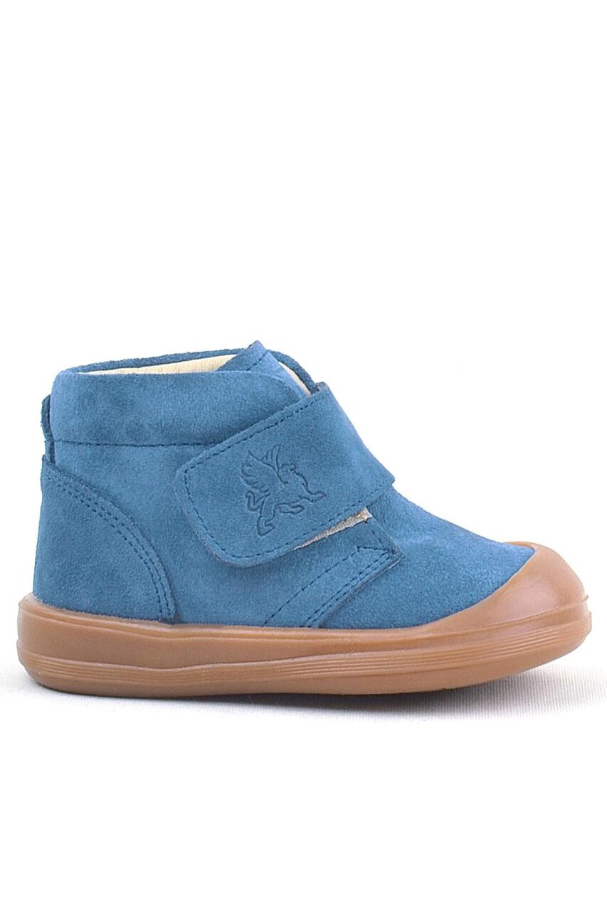 Rakerplus Yoohoo Hakiki Deri Mavi Cırtlı Unisex Bebek Bot - 2