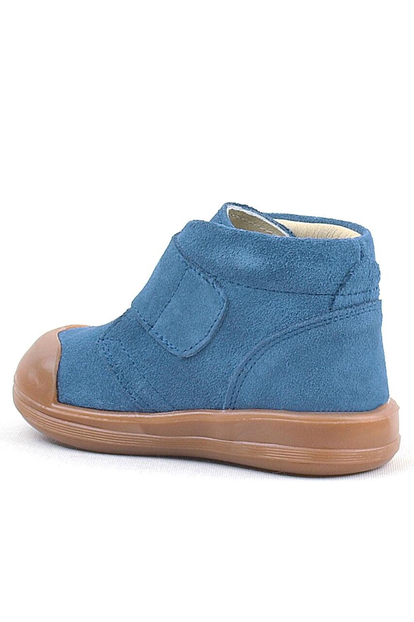 Rakerplus Yoohoo Hakiki Deri Mavi Cırtlı Unisex Bebek Bot - 3