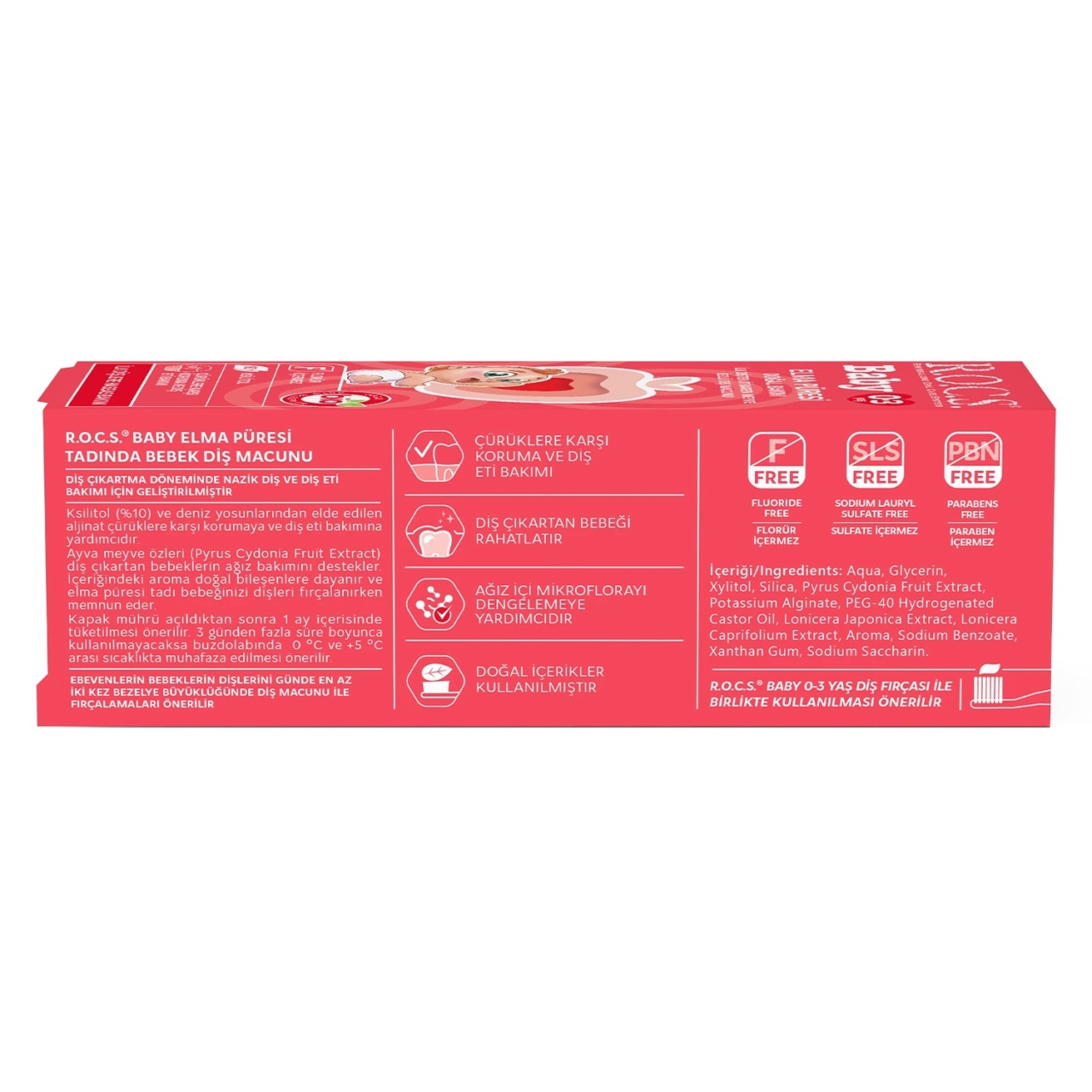 معجون أسنان للأطفال من عمر 0 ​​إلى 3 سنوات بنكهة التفاح، 35 مل - 3