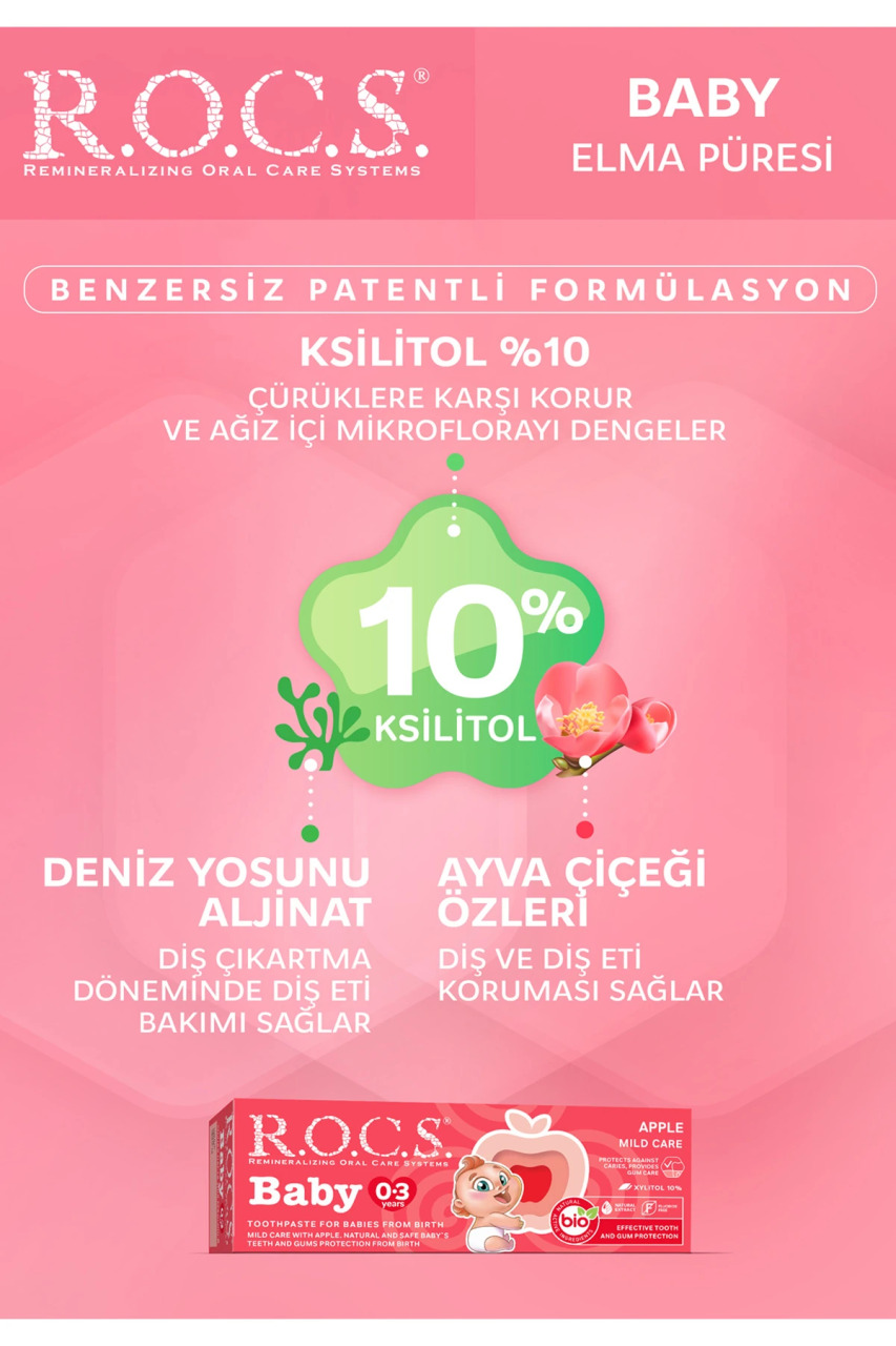 R.O.C.S.Baby Diş Macunu 0-3 Yaş 35 ml Elma - 5