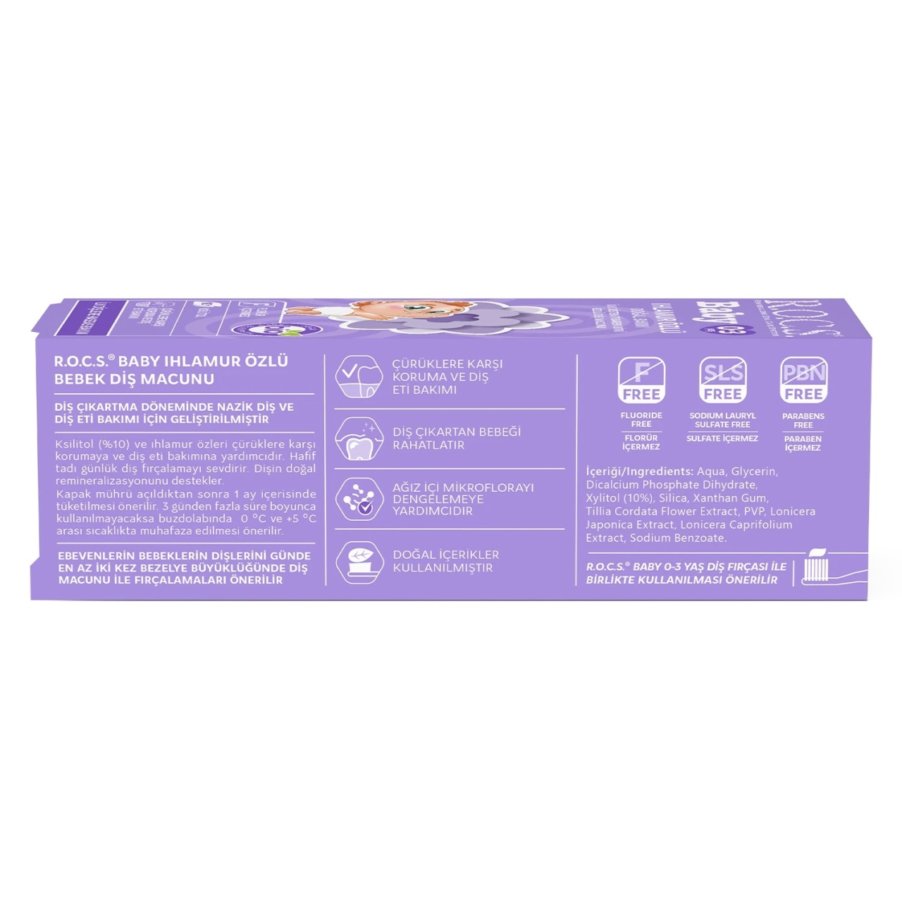 R.O.C.S.Baby Diş Macunu 0-3 Yaş 35 ml Ihlamur - 3