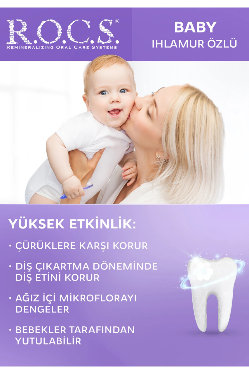 R.O.C.S.Baby Diş Macunu 0-3 Yaş 35 ml Ihlamur - 6