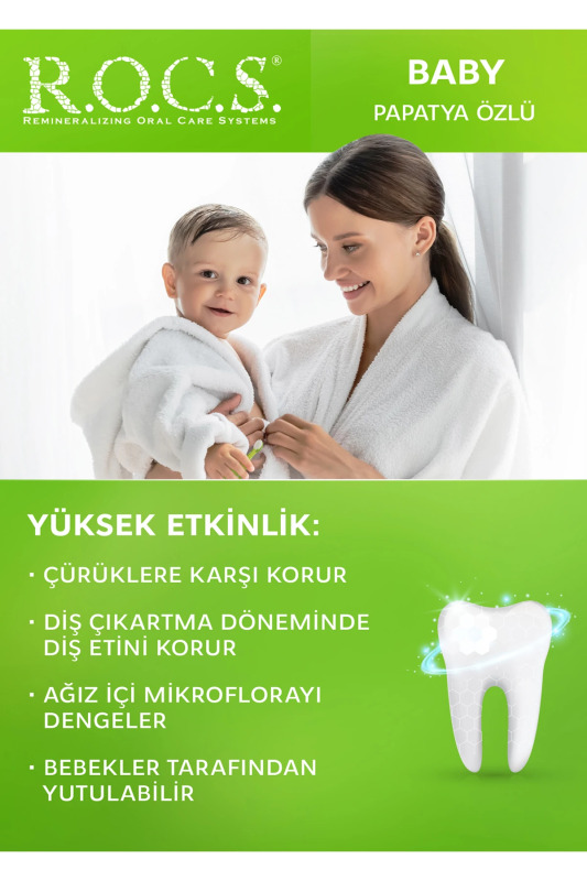 R.O.C.S.Baby Diş Macunu 0-3 Yaş 35 ml Papatya - 6