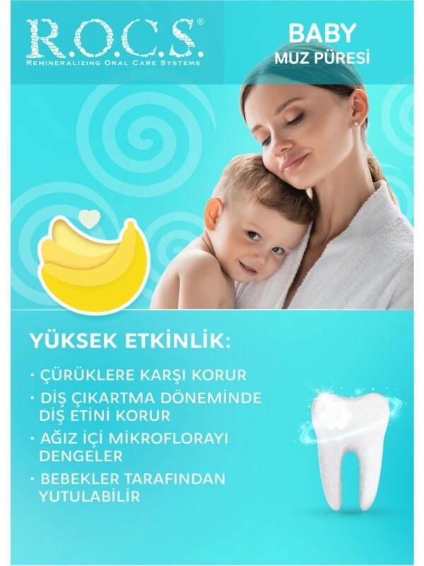 R.O.C.S.Bebek Diş Macunu Muz Püresi Tadında 0-3 Yaş 45 Gr - 6