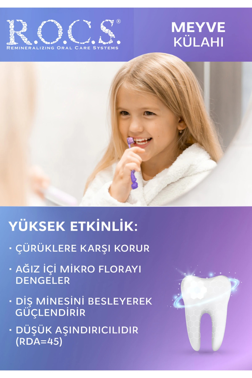 R.O.C.S.Kids Diş Macunu 3-7 Yaş 35 ml Meyve Külahı - 7