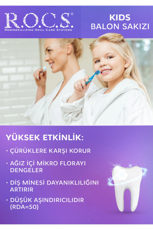 R.O.C.S.Kids Diş Macunu 4-7 Yaş 35 ml Sakız - 7
