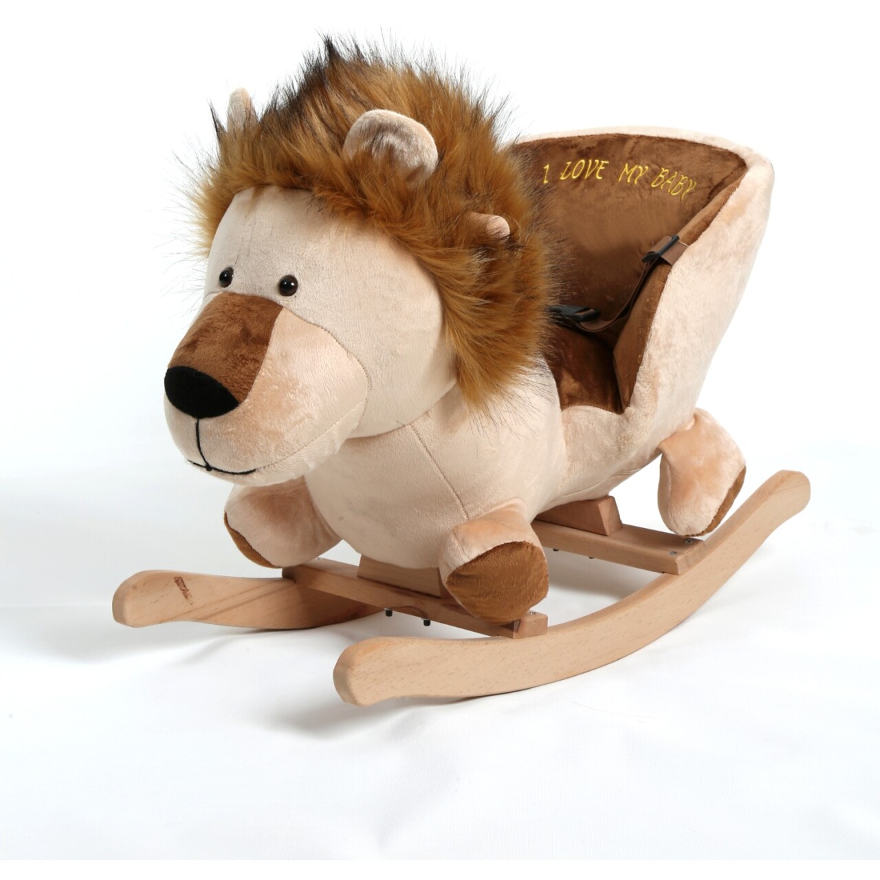Safeline Bebe Peluş Ahşap Sallanır Oyuncak Aslan - 1