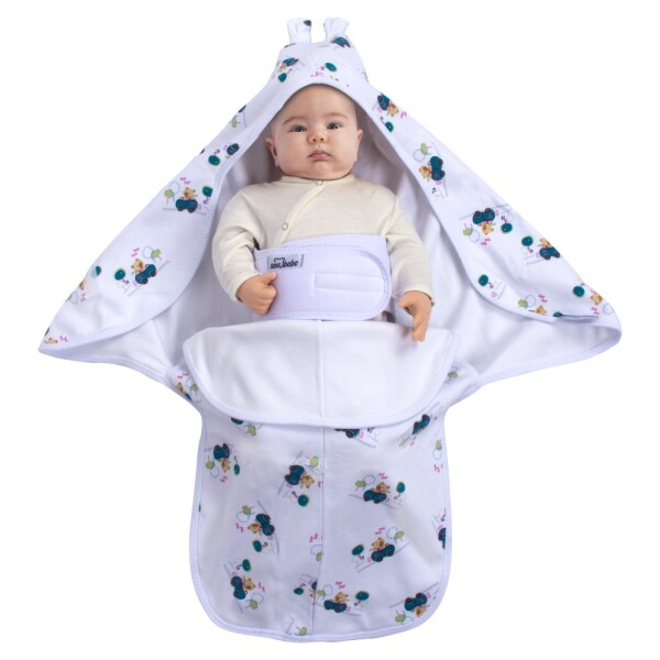 Sevi Bebe İnterlok Bel Koruyuculu Kundak ART-558 Arabalı Ayı - 1