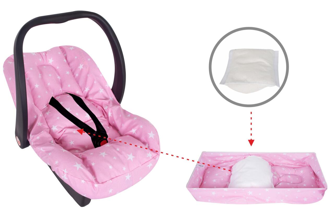 غطاء حاملة الأطفال الرضع من سيفي بيبي مع دعم للخصر ART-61 باللون الوردي - 3