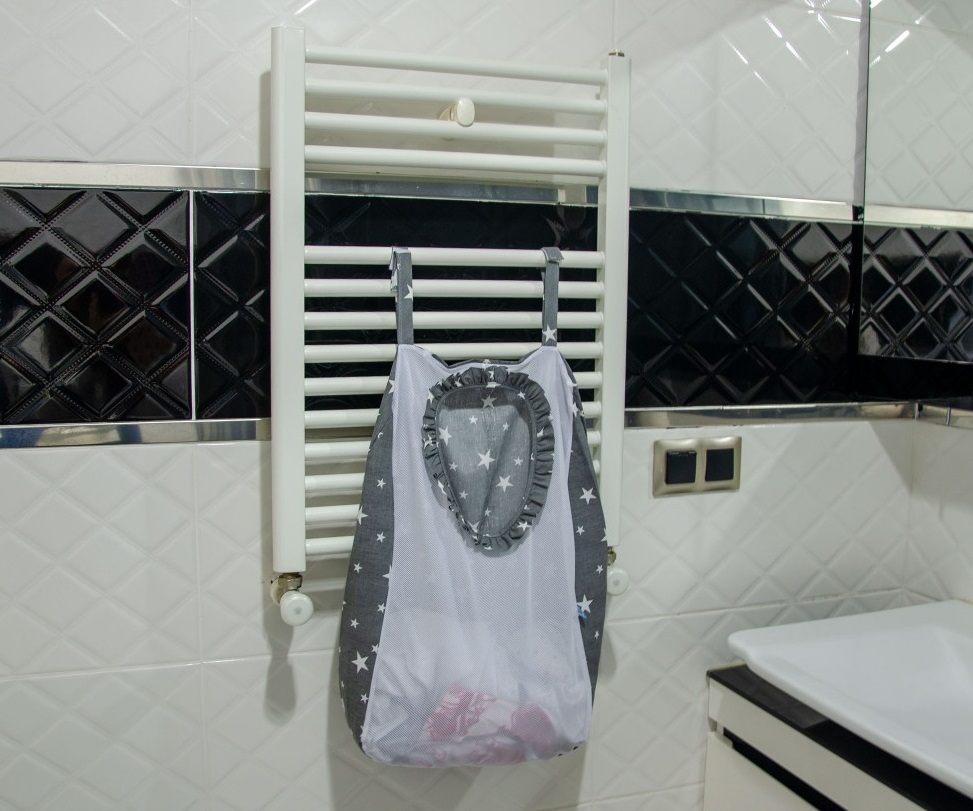 Sevi Bebe Kirli Çamaşır Torbası ART-83 Gri Yıldız - 6