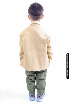 Sivri Yakalı Çift Düğmeli Ceketli Erkek Çocuk Pantolon Takımı 5-14 Yaş 2421-24220-1708 Camel - 5
