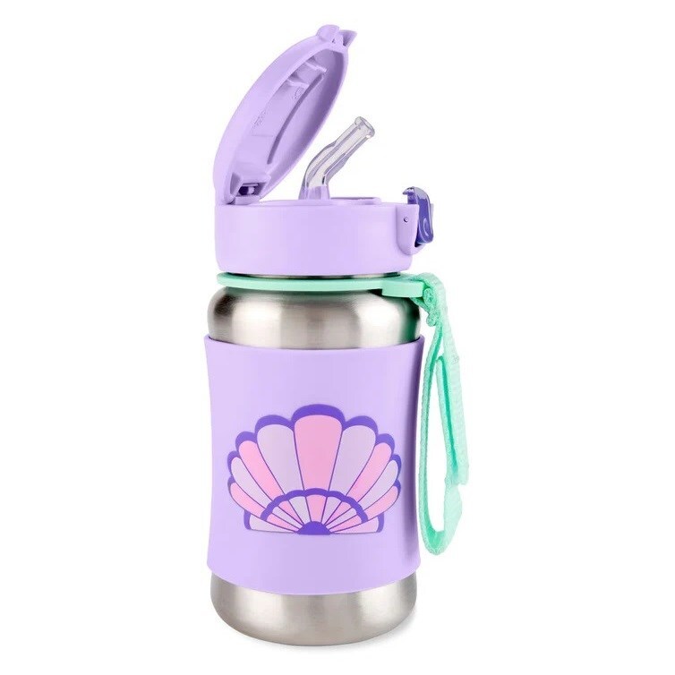 Skip Hop Zoo Pipetli Paslanmaz Çelik Suluk 350 ml Deniz Kabuğu - 2