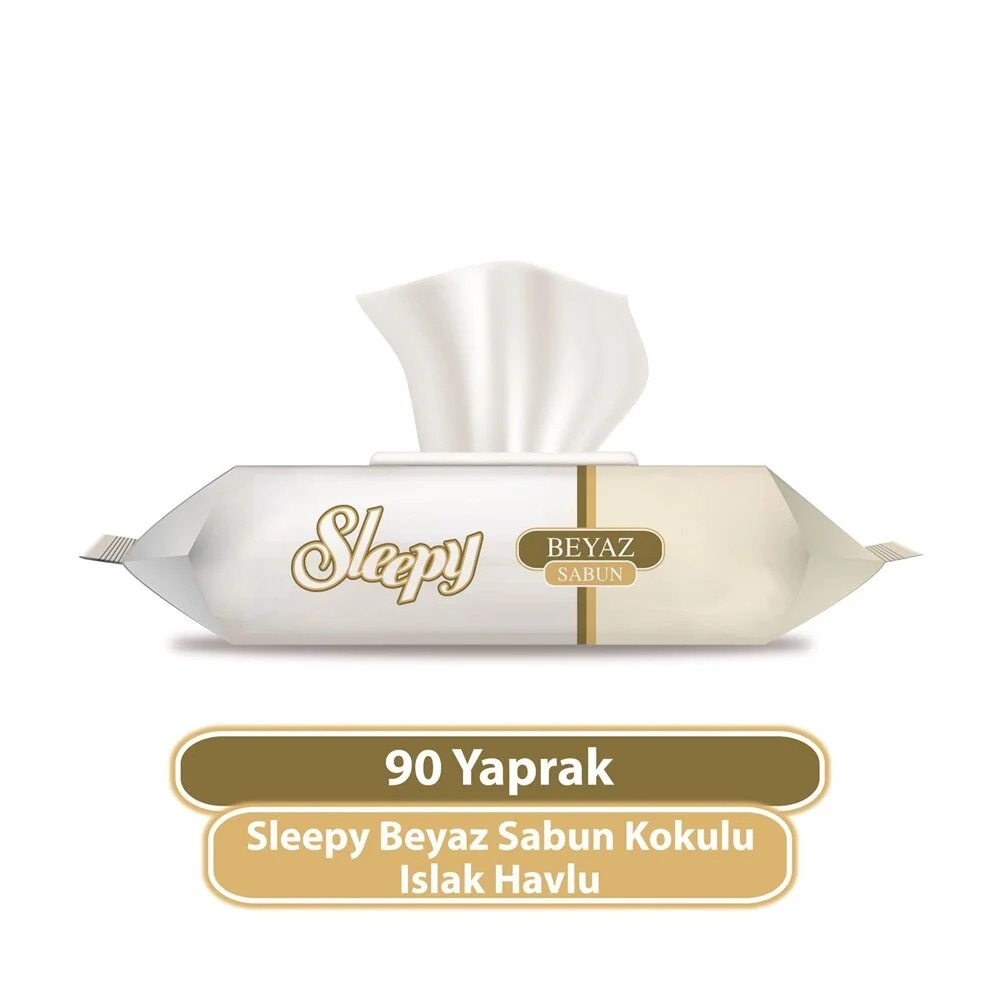 Sleepy Beyaz Sabun Kokulu Islak Havlu Mendil 90 Adet - 1