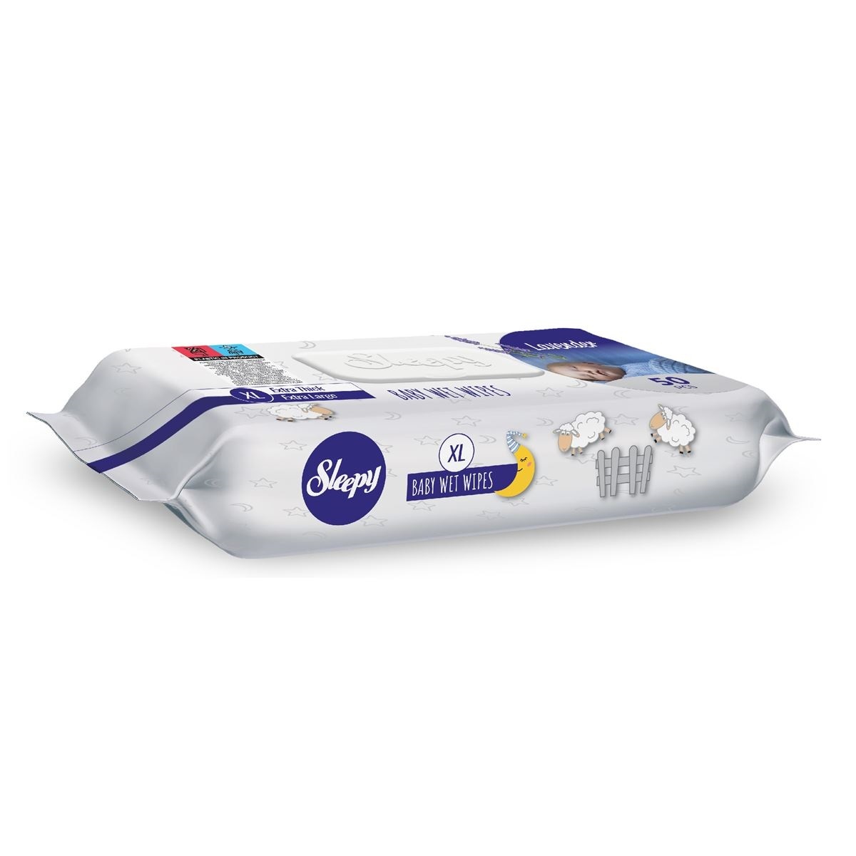 Sleepy XL Lavanta Kokulu Bebek Vücut Temizleme Mendili 50 Yaprak - 2
