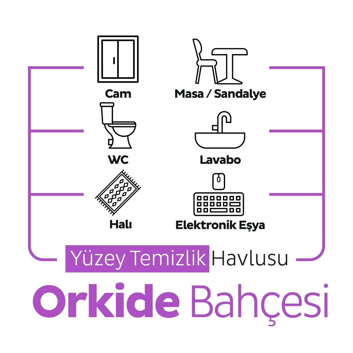 Sleepy Yüzey Temizlik Havlusu 100 Adet Orkide - 6