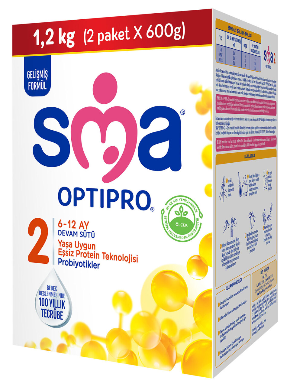 SMA Optipro Probiyotik 2 Bebek Devam Sütü 6-12 Ay 1200 Gr - 1