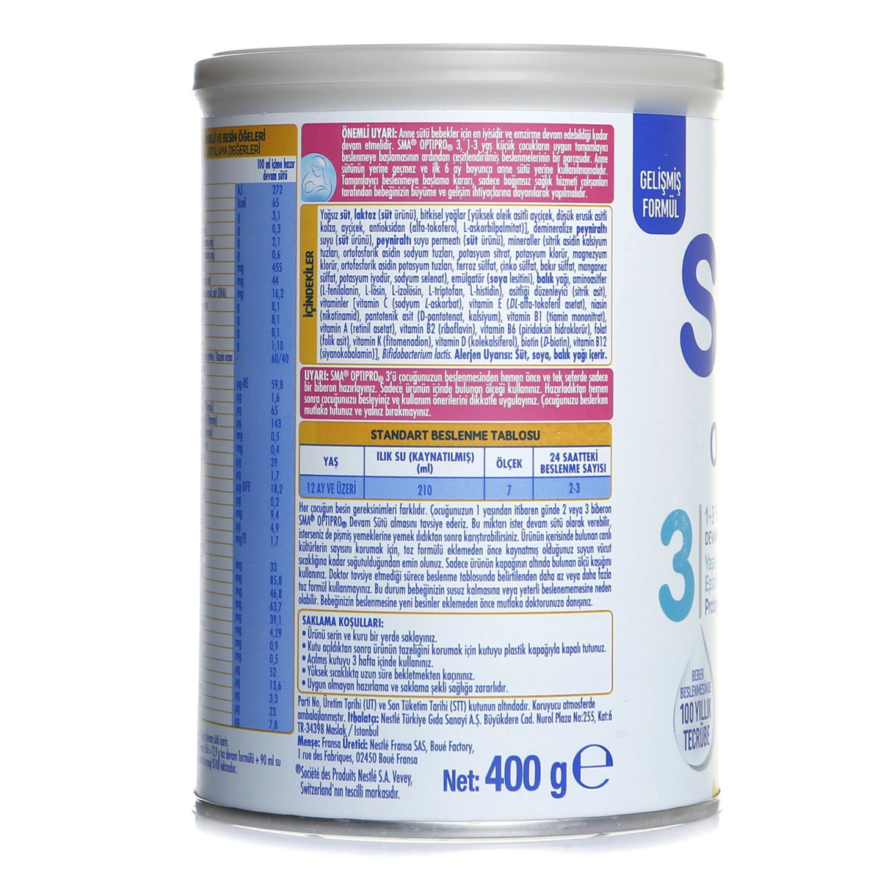 SMA Optipro Probiyotik 3 Bebek Devam Sütü 1-3 Yaş 400 Gr - 3