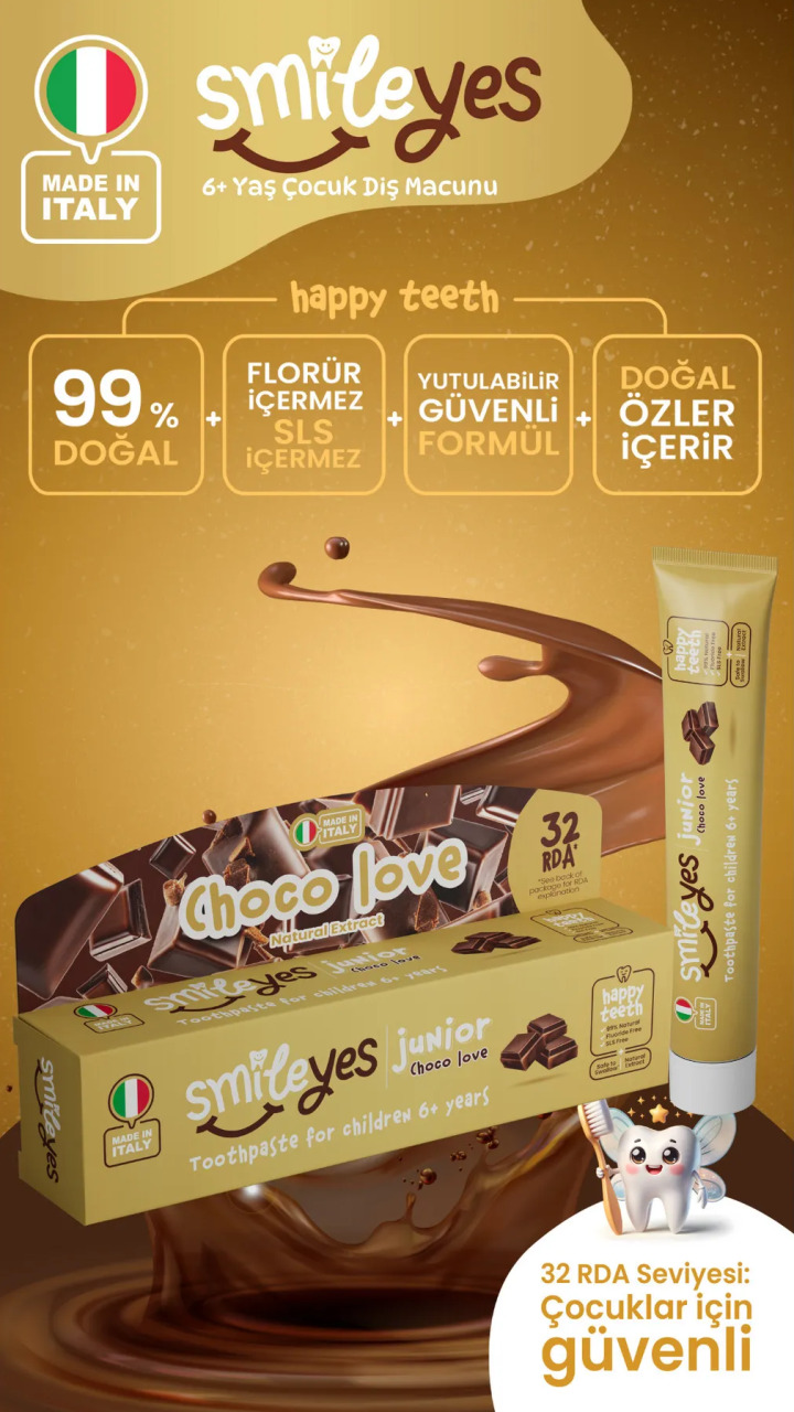 Smileyes Junior Diş Macunu 6+ Yaş 50 ml Choco Love - 2