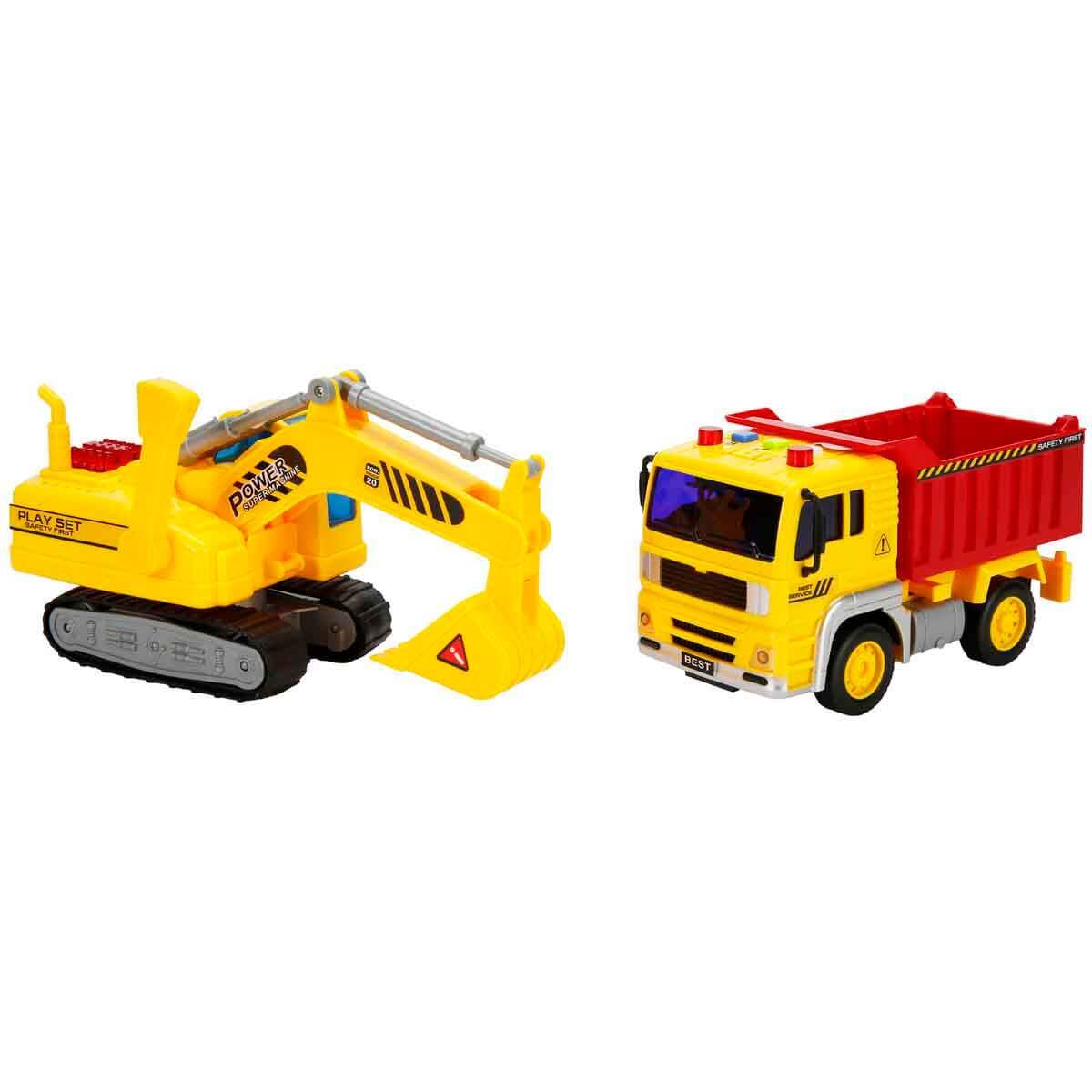 Sunman 1:20 Maxx Wheels Sesli ve Işıklı İnşaat Oyun Seti - 1