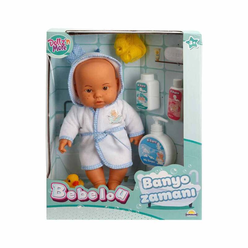 Sunman Bebelou Banyo Zamanı Bebek Seti 35 Cm - 2