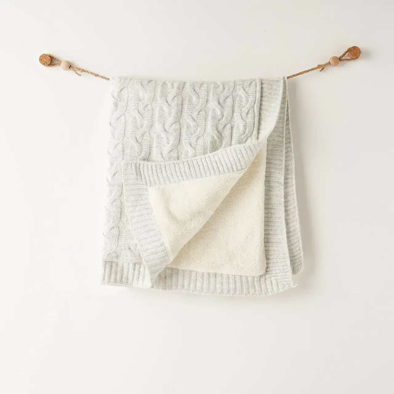 Andywawa AC26340 Triko Battaniye Grey Melange - Andywawa